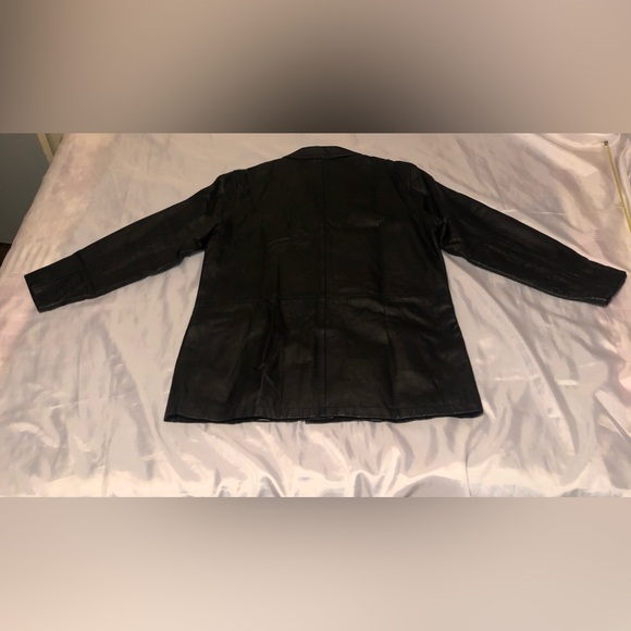Women's Black Leather Jacket 2XL - Picture 4 of 16